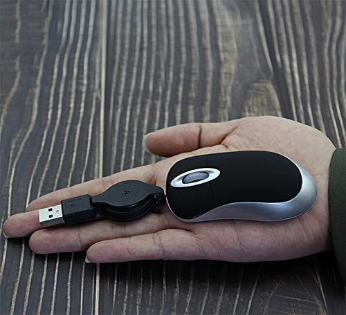 Mini Retractable Travel Optical Mouse - Wired