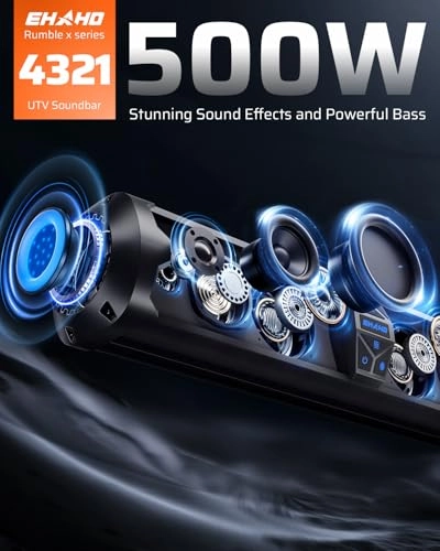 Rumble-X Series UTV Sound Bar - 8 Speakers