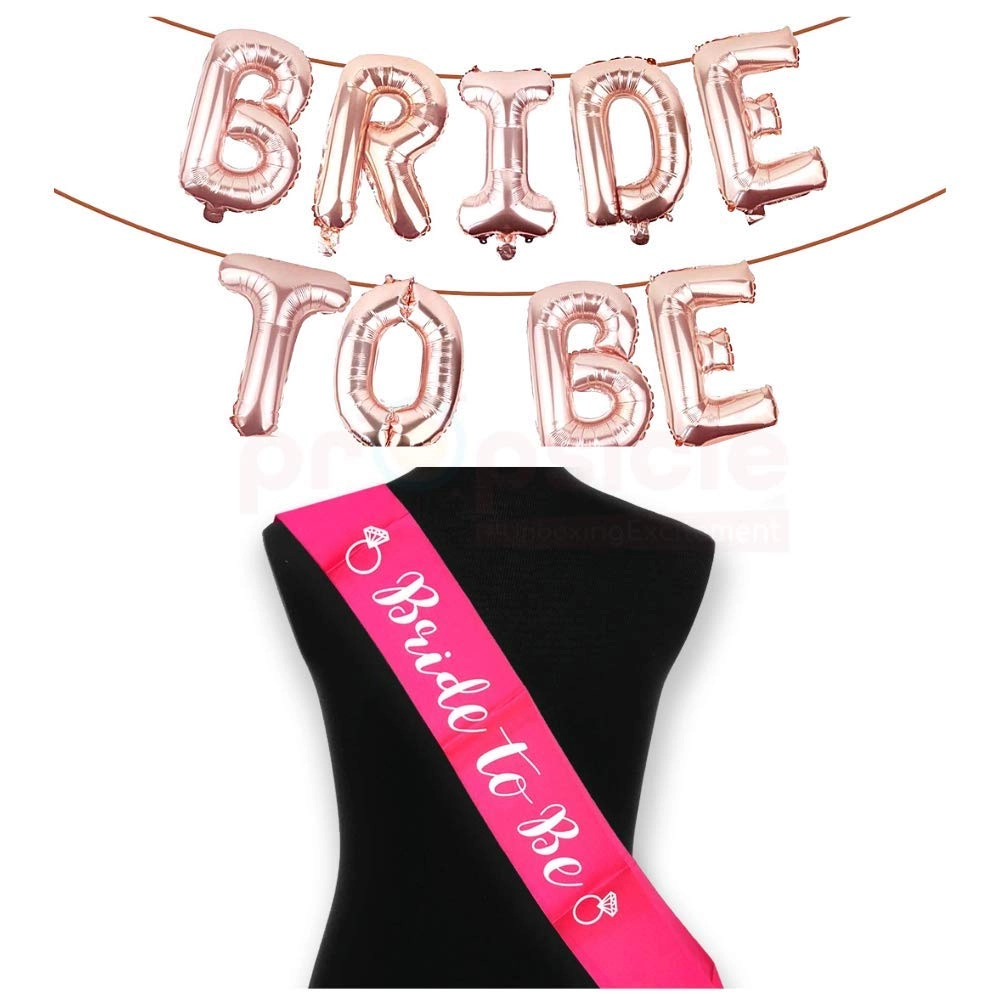 Silk Sash + Rose Gold Balloon - Pack of 1 Bachelorette