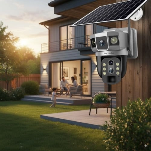 4g Solar Security Camera - 4MP Dual-Lens 4G Solar Powered