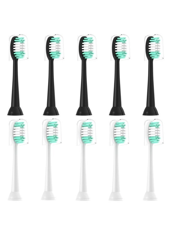 Replacement Toothbrush Heads - 10 Pack Soft Compatible with AquaSonic
