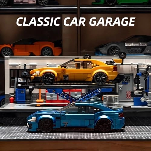Display Classic Garage Building Set - Compatible with 8-Stud Chassis 14+