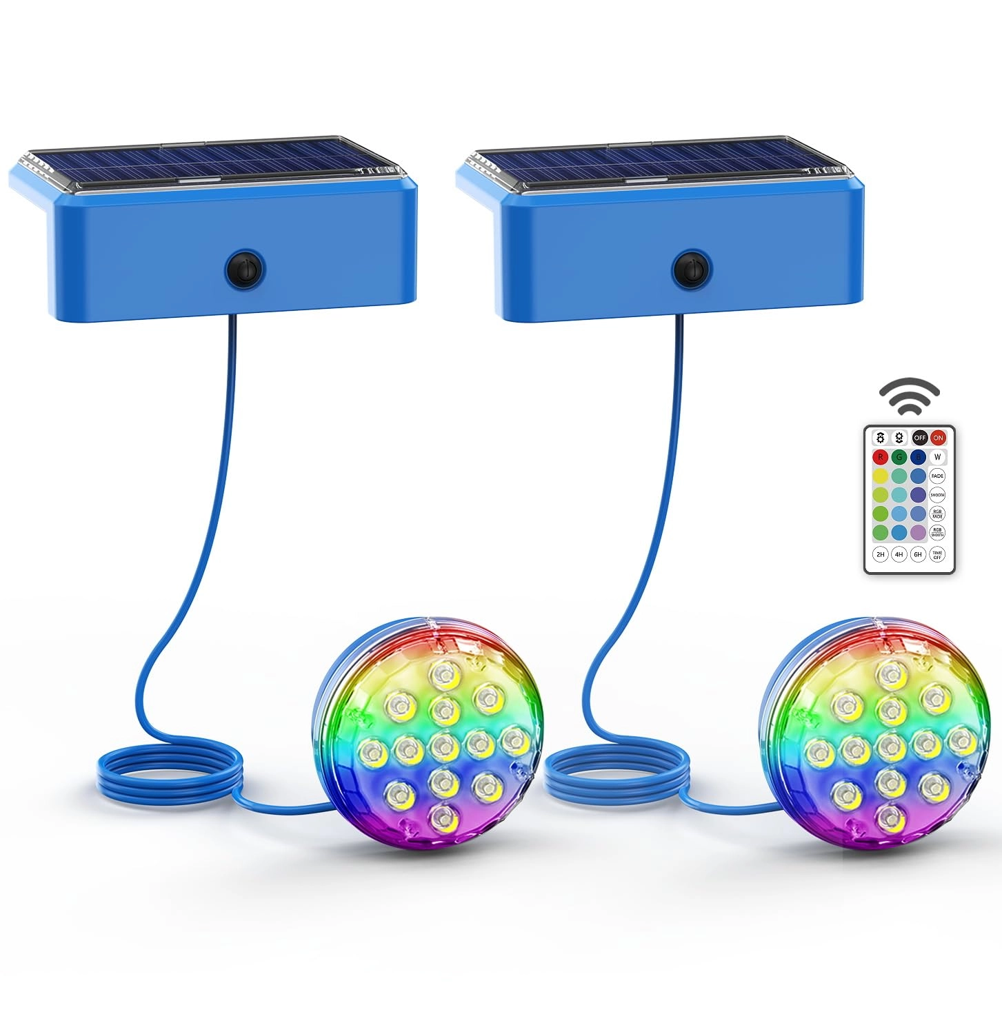 Skairipa Solar Pool Lights - Solar Powered Submersible 16 Colors