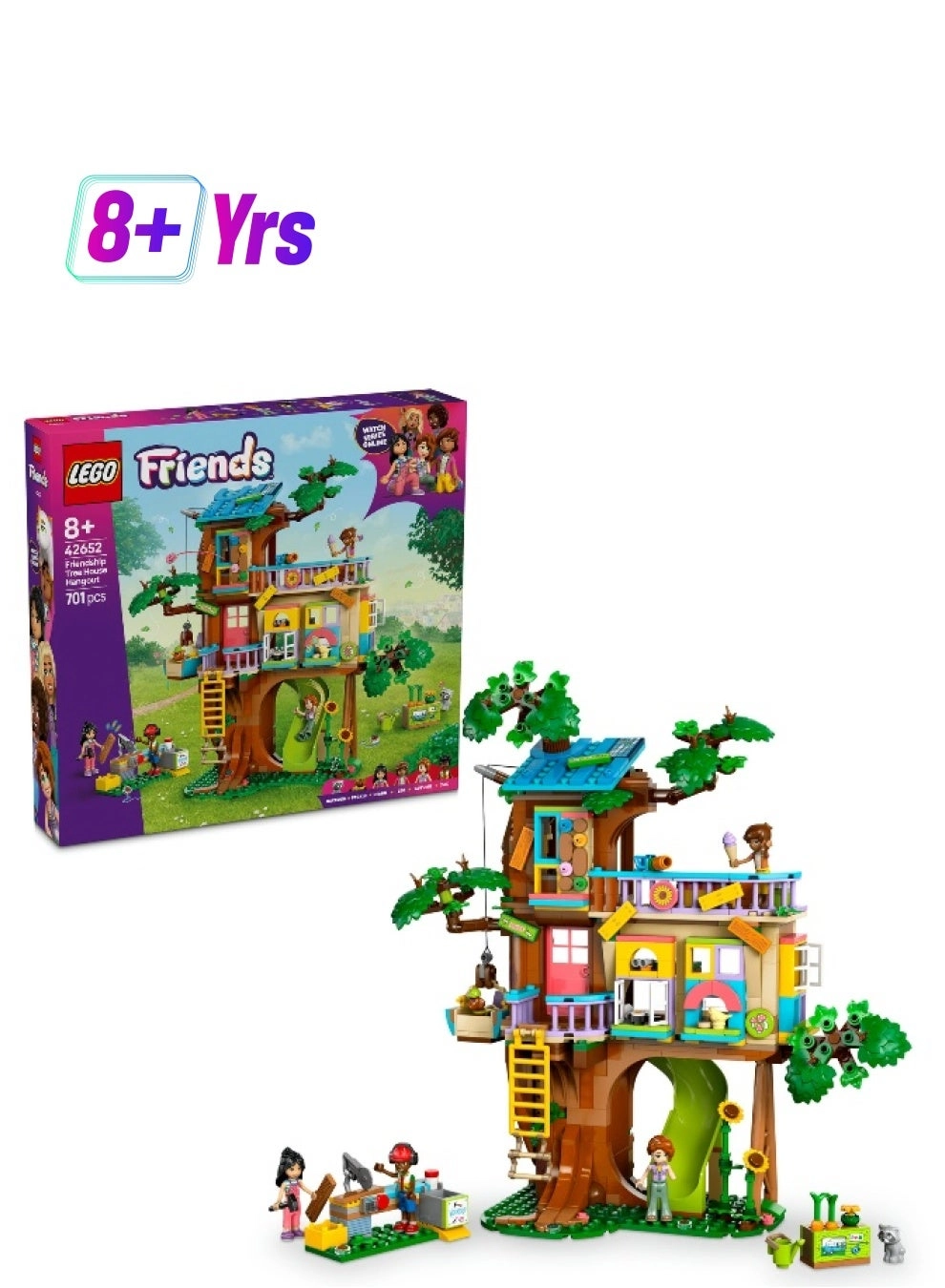 LEGO Friends Friendship Tree House Hangout (42652) - 4 Minidoll 2 Animal Figures