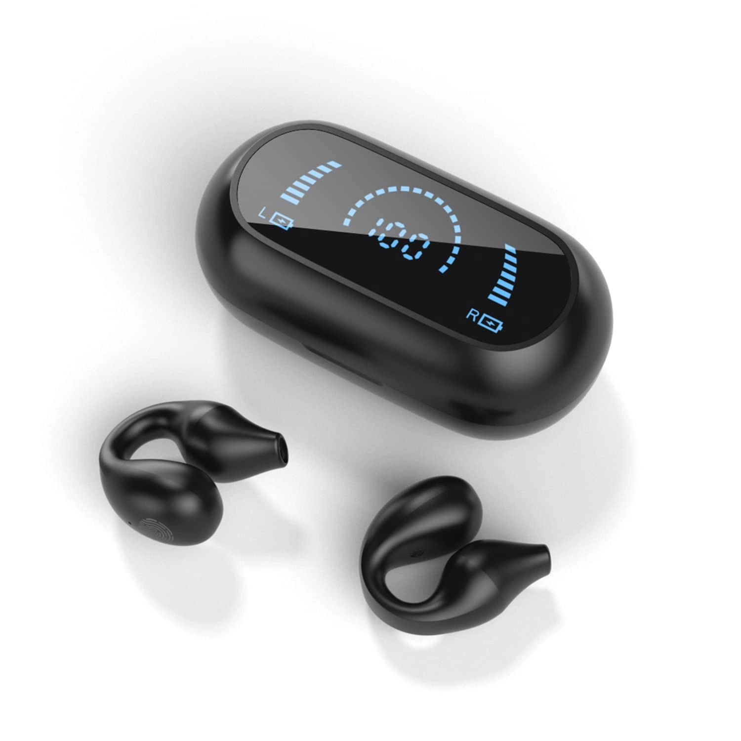 WOLWES Clip-on earphones Wireless Earbud