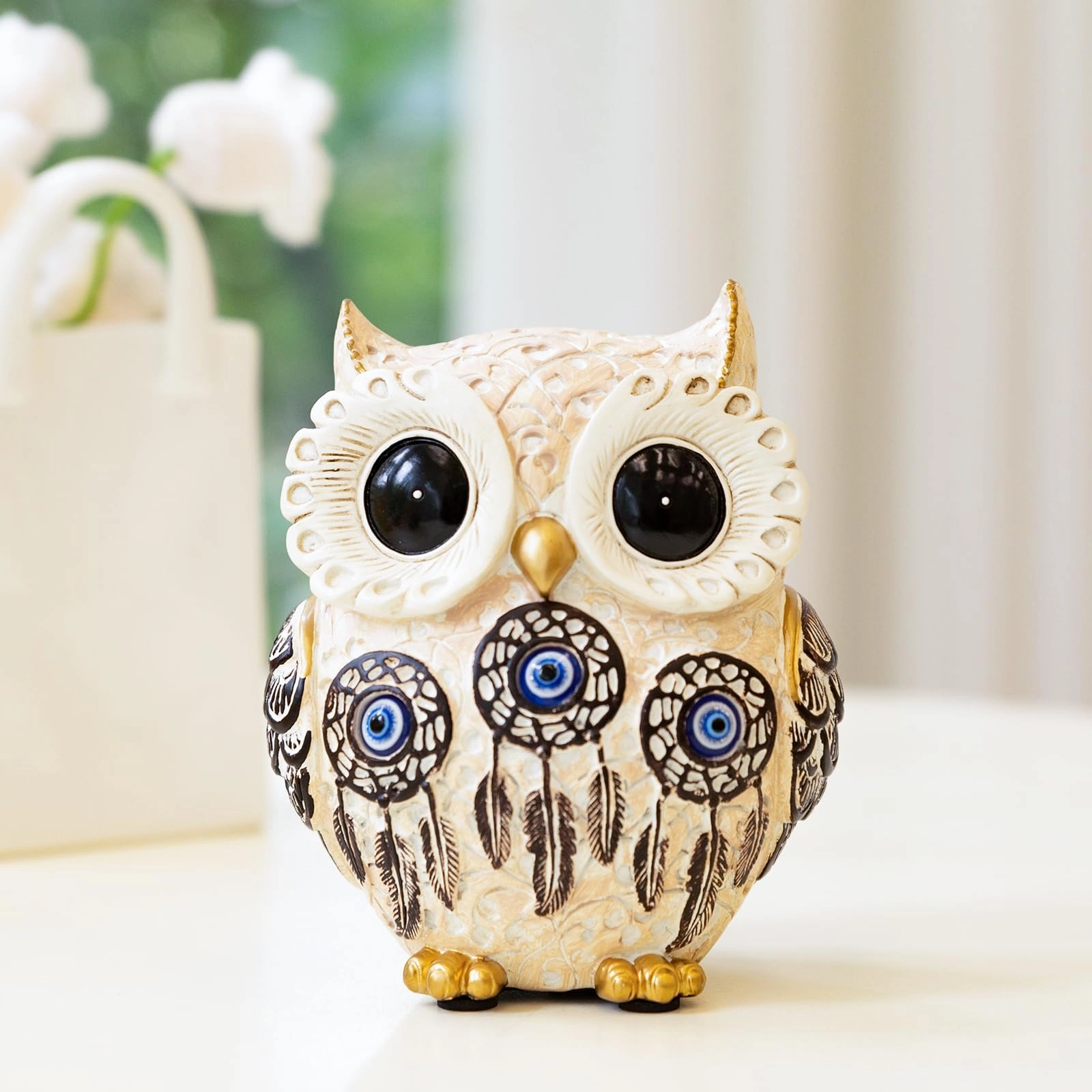tohlucs Owl Statue - Resin