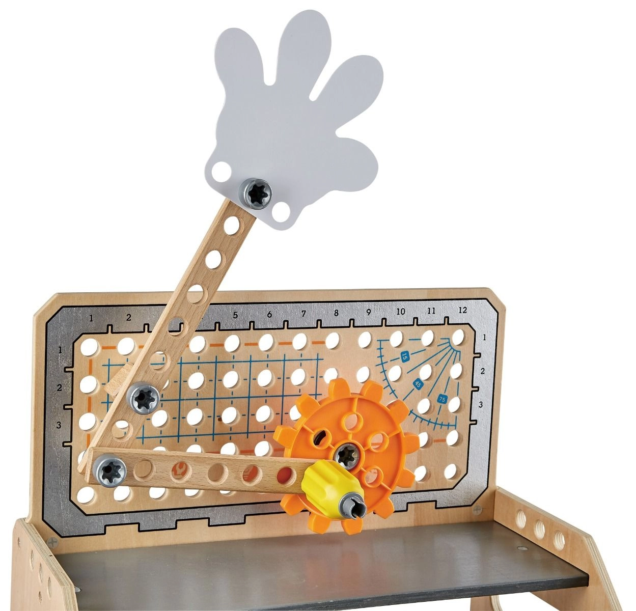 Junior Inventor Discovery Scientific Wooden Workbench - 4 + 58 pieces