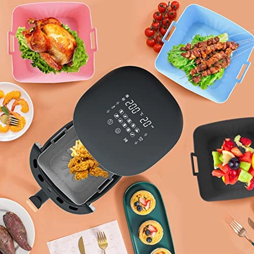 Silicone Liners Square - 8 Inch Reusable Heat Resistant