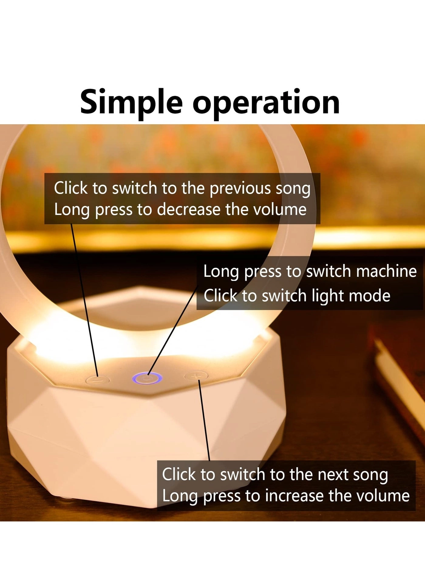 Bluetooth Speaker Night Light - multi color