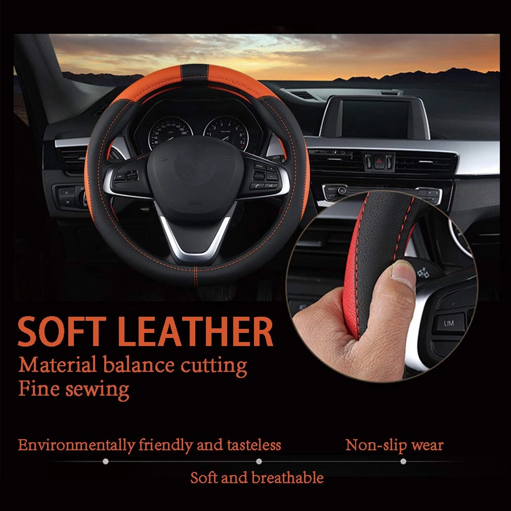 Leather Car Steering Wheel Covers
