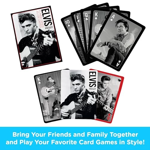 Elvis - Black and White 52-card Poker-sized