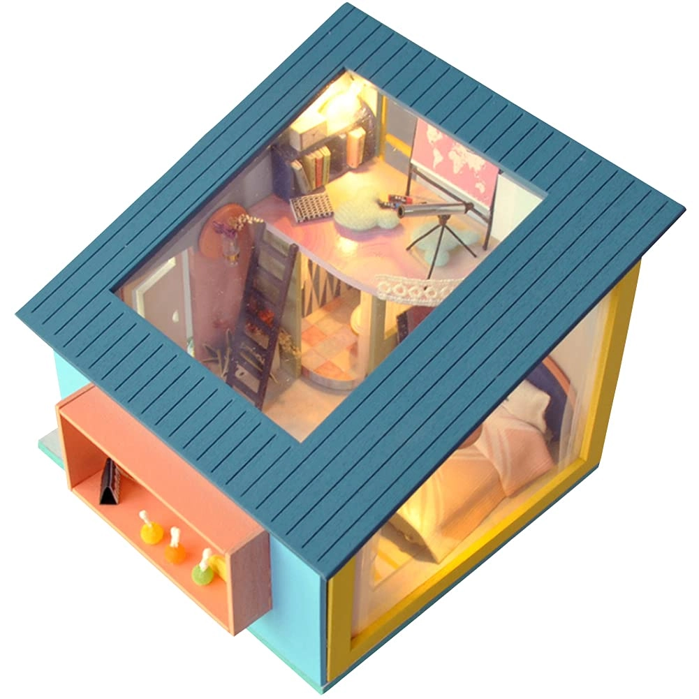 WonDerfulC DIY Detachable and Combinable 3D Wooden Miniature Toy House Kit - 1:24