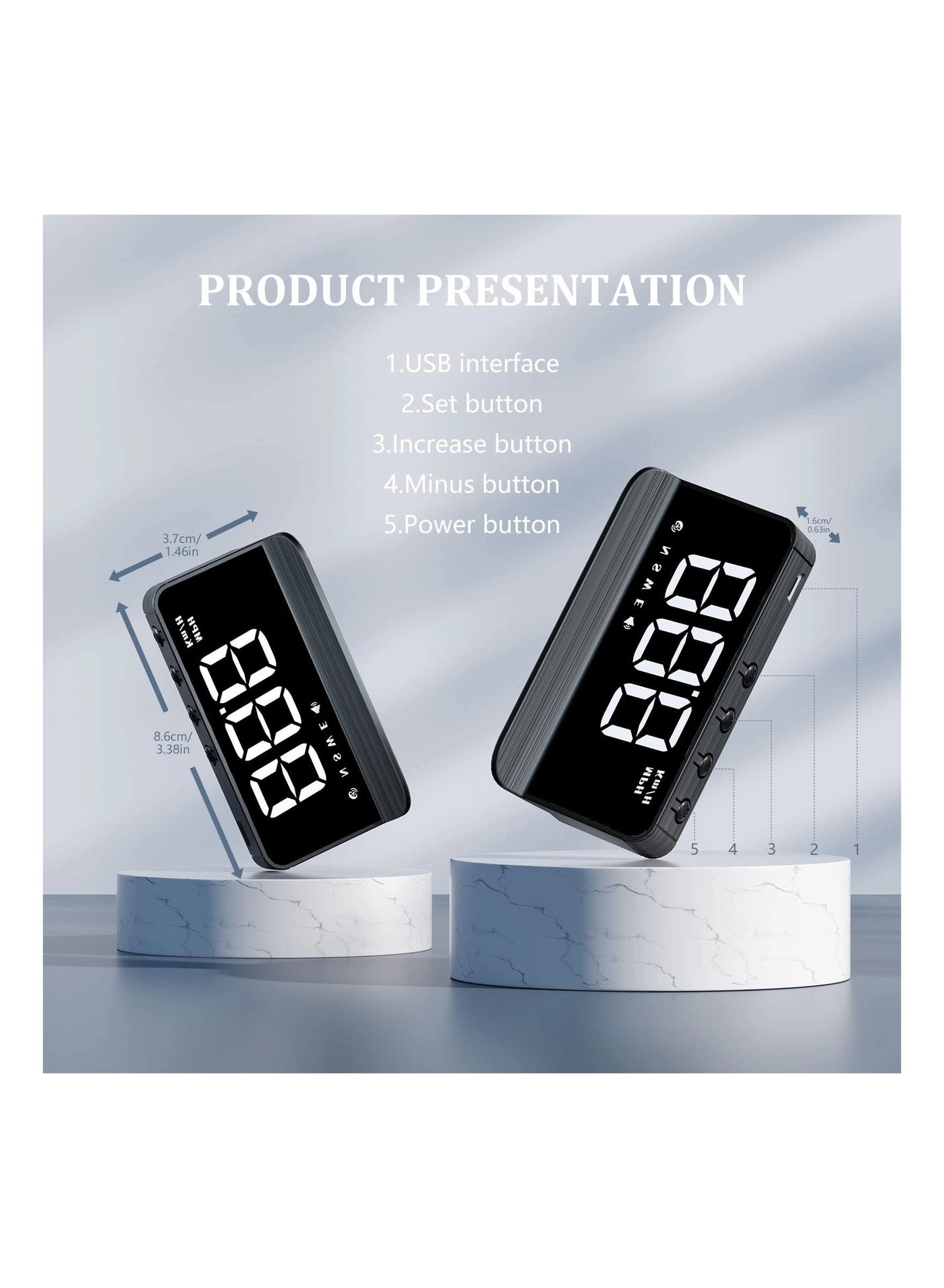 HUD Display - Vehicle Speedometer OBD II