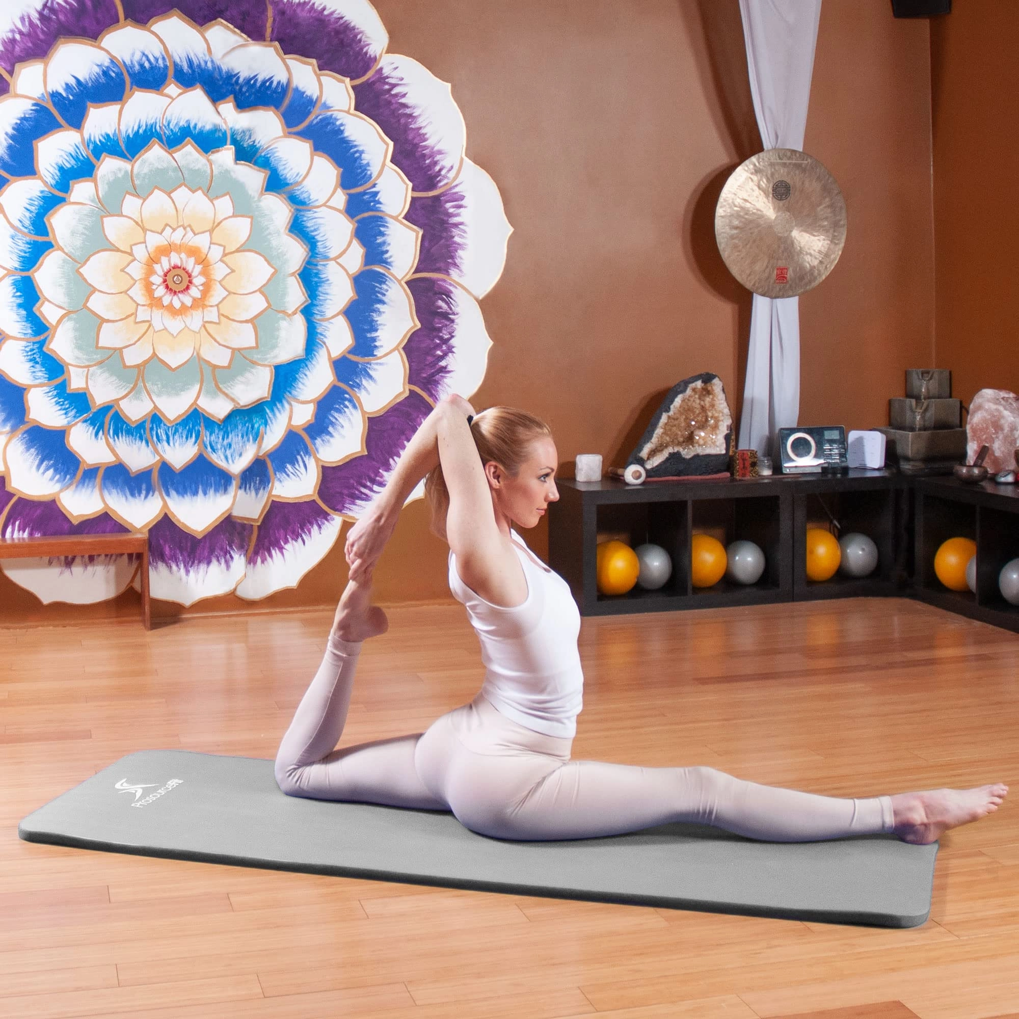 Extra Thick Yoga and Pilates Mat - Nitrile Butadiene Rubber 0.5 & 1-in