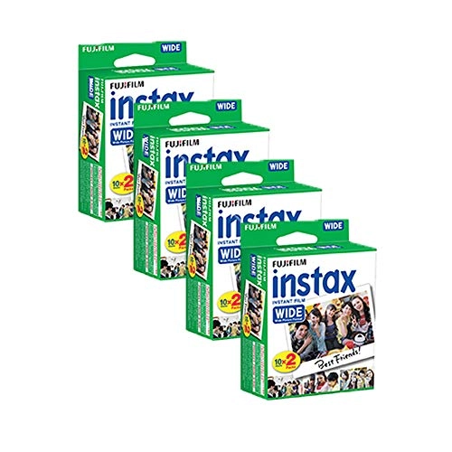 Instax Wide Film - 80 Sheets 10.6 x 8.4 cm + Plastic Photo Frames