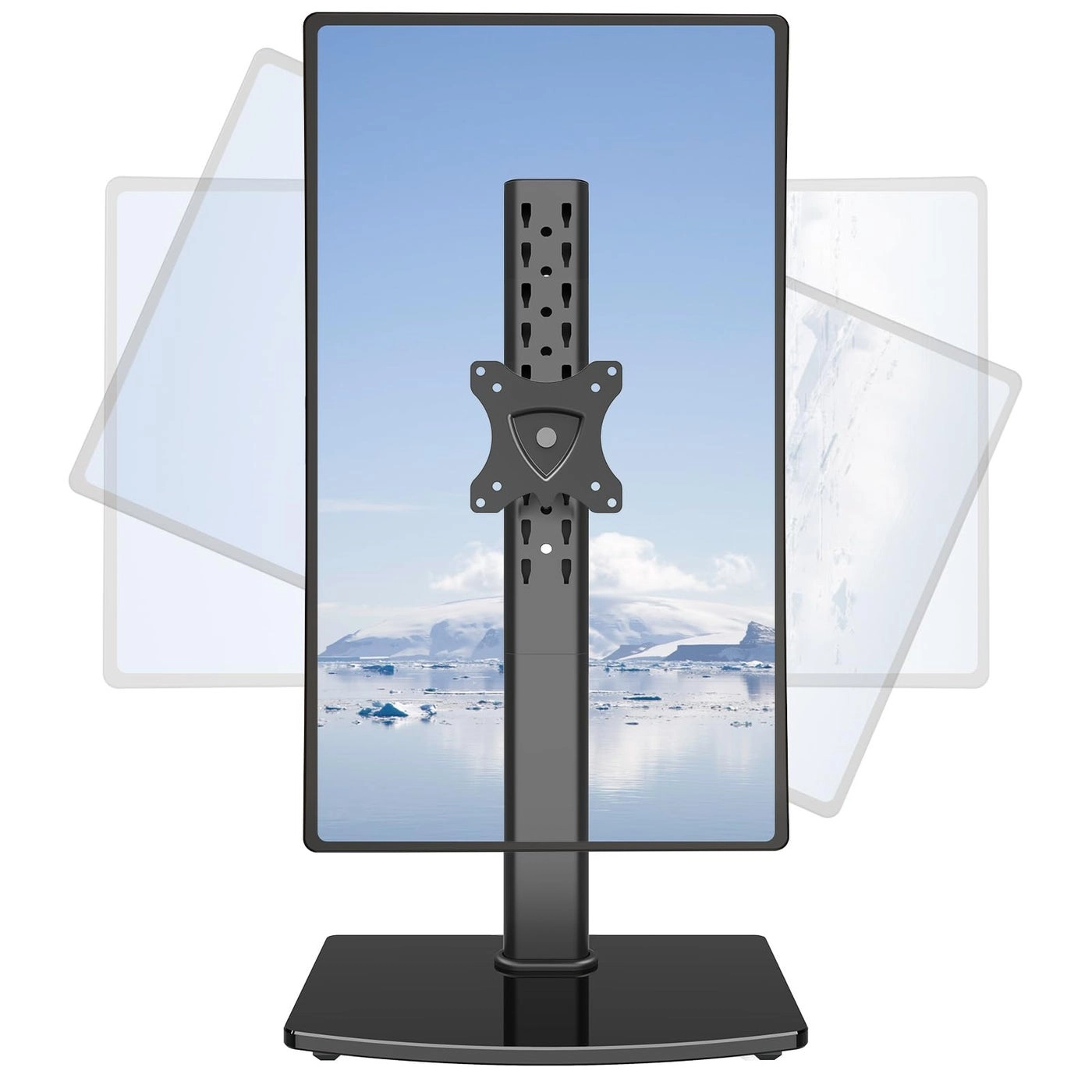 MOUNT PRO Vertical Single Monitor Stand - Single 42 Inch 75x75 mm 100x100 mm