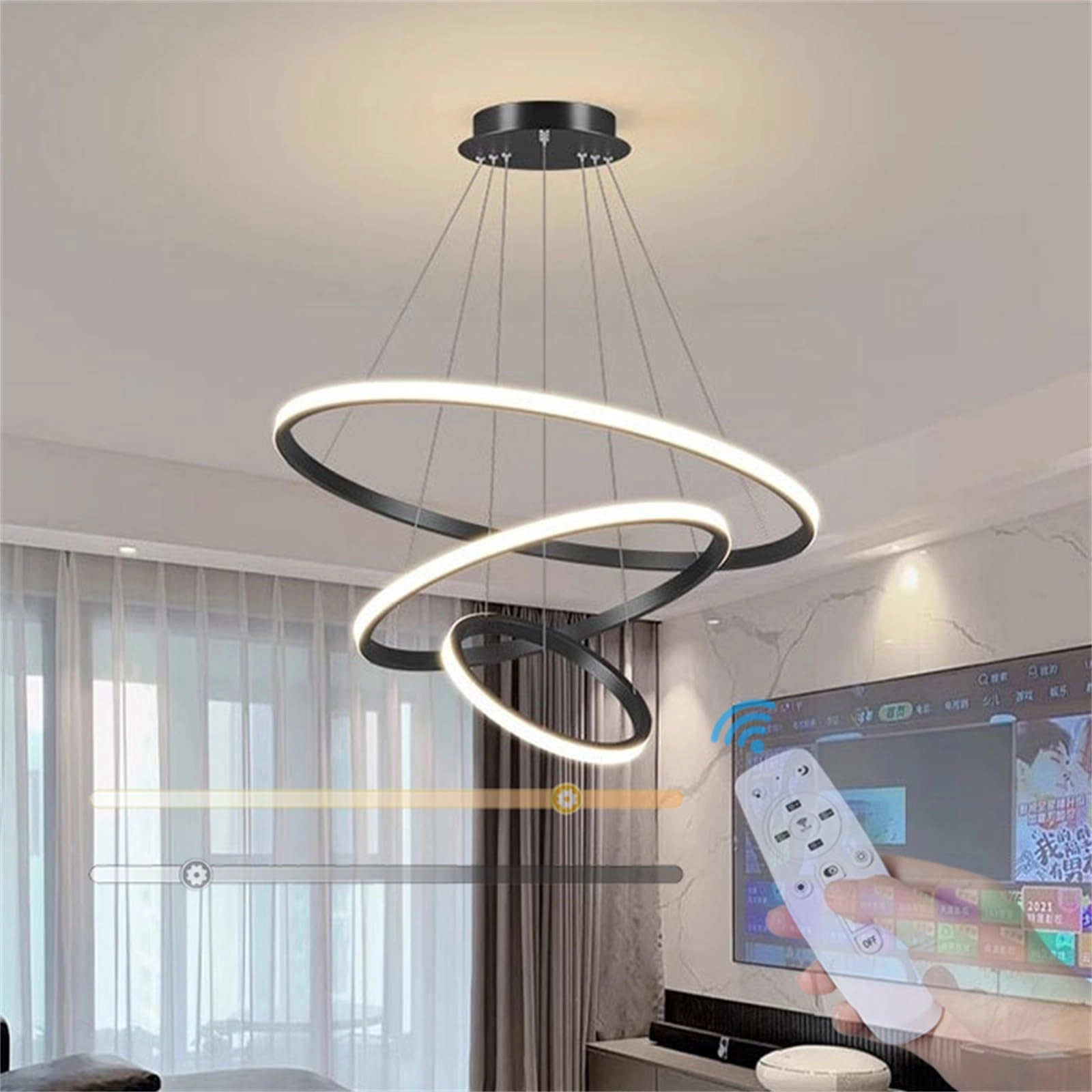 LED Chandelier - 2700K-6500K Dimmable