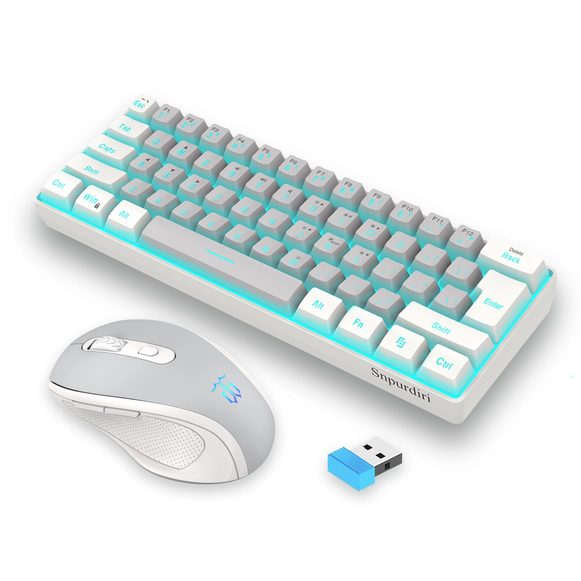 SnpruTech 2.4G Wireless Gaming Keyboard and Mouse Combo - Wired