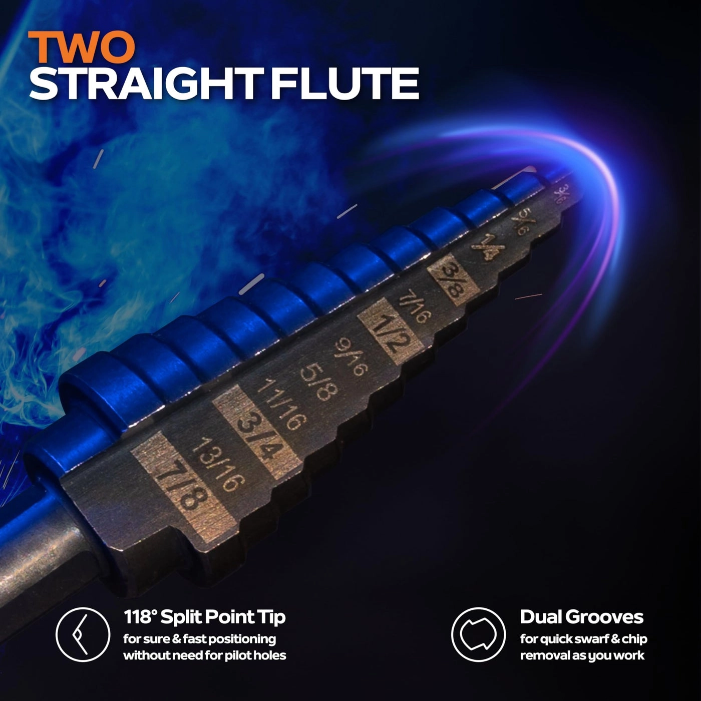 Step Drill Bit Set - HSS 1/4-1 3/8"