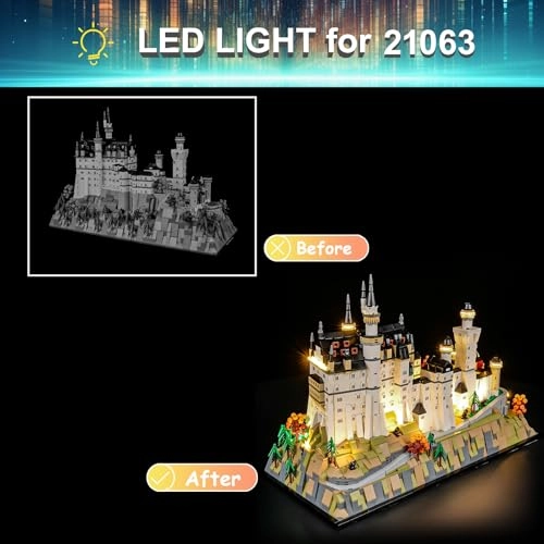 Light Kit for LEGO Neuschwanstein Castle 21063 - Plastic 1