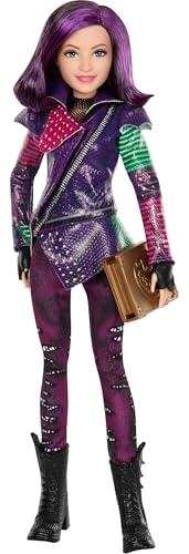 Mal Fashion Doll - Plastic Purple Hair Isle of the Lost Tenth Anniversary Ages 4+