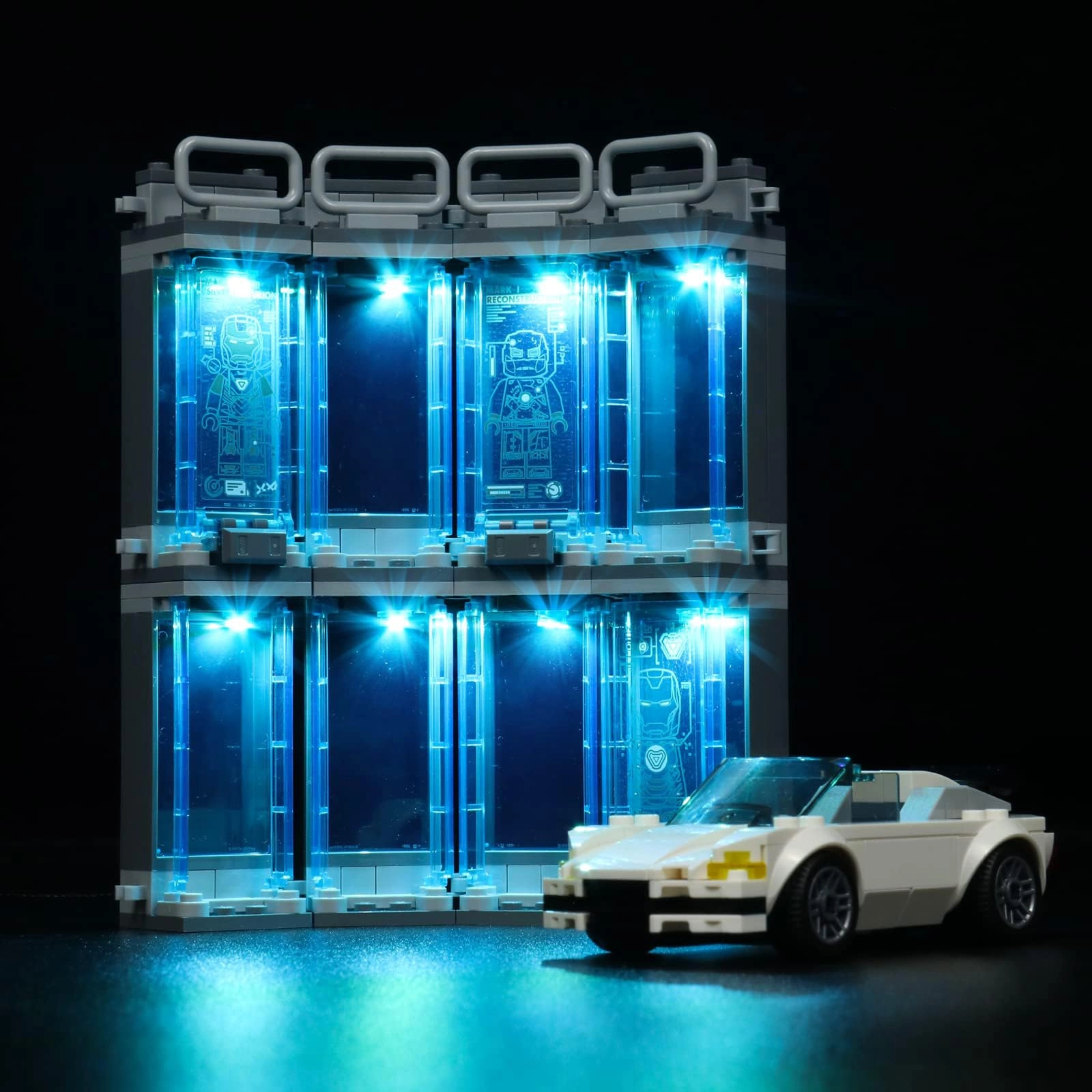 BrightAura Lighting Kit for LEGO Iron Man Armory 76216 - ABS less than 5V