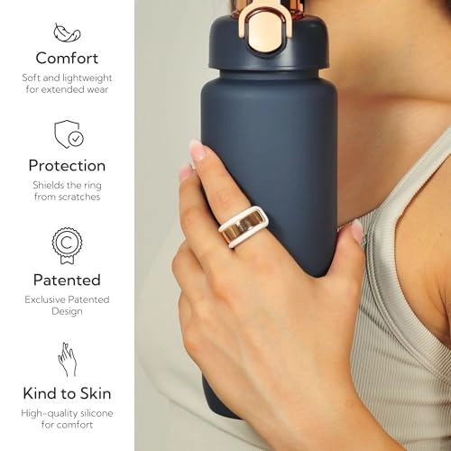 Silicone Ring Protector for Oura Ring Gen 3 - Size 10 Silicone White