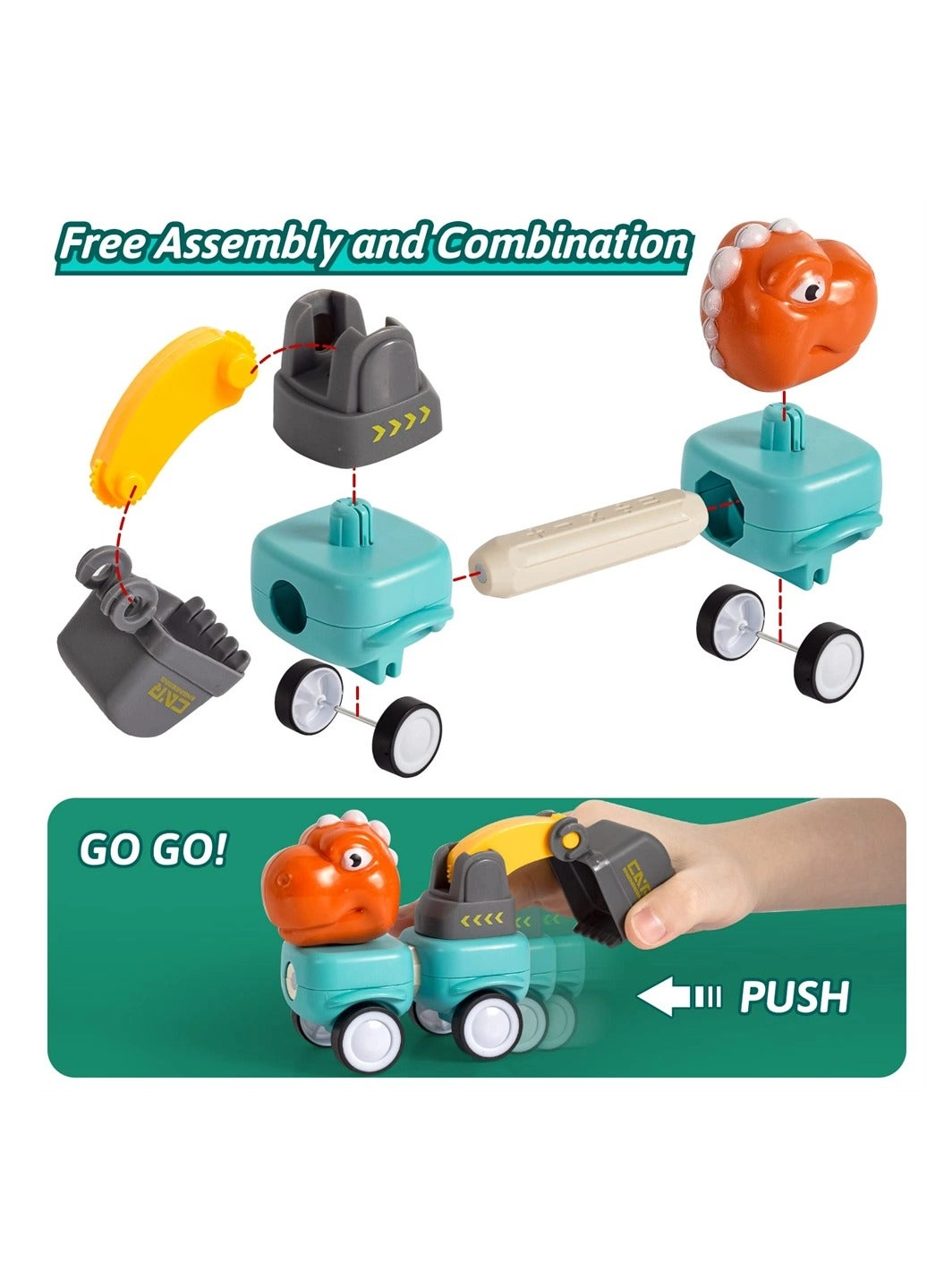 Magnetic Dinosaur Building Blocks - 84 pcs