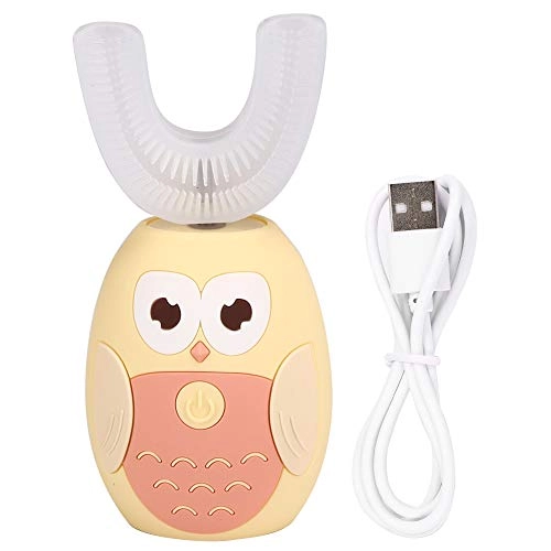 UShaped Head Electric Toothbrush - 360 Degree Pink Pig