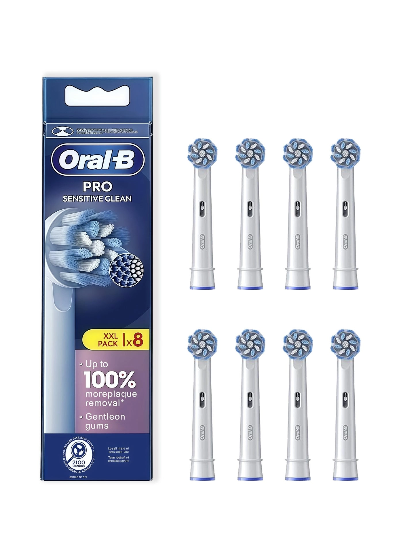 Sensitive Clean - Pack of 8 Extra Soft Bristles