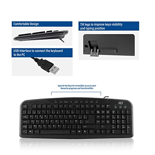 USB Multimedia Keyboard - BE Wired