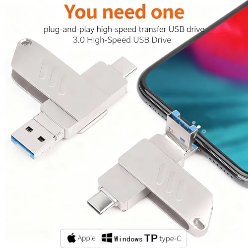 3 in 1 Flash Drive - USB 3.0 Type-C Lightning 1TB