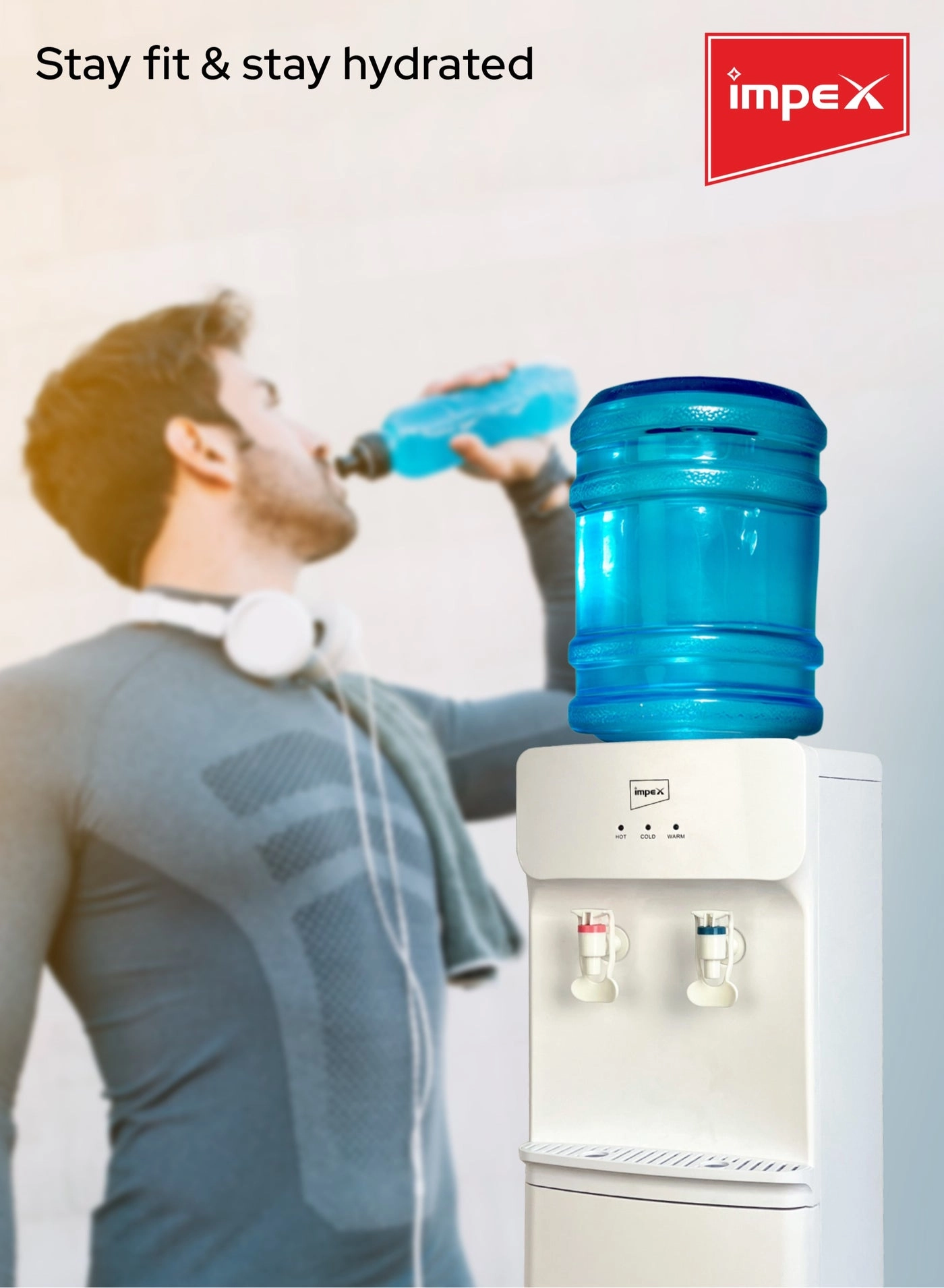 Hot & Cold 2 Tap Water Dispenser - 2.9 L