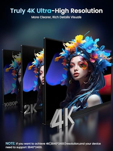 4K QLED Portable Monitor - B0GD64Z4KL 17.3" 3840 x 2160 Pixels