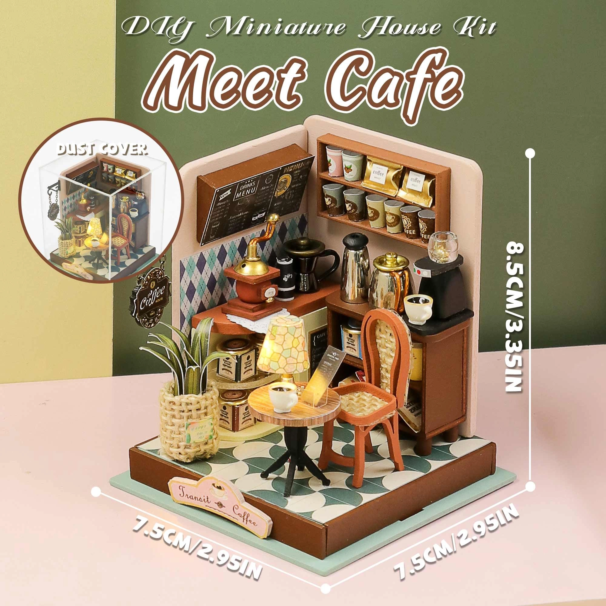 DIY Miniature House Kit - Vintage Coffee Shop