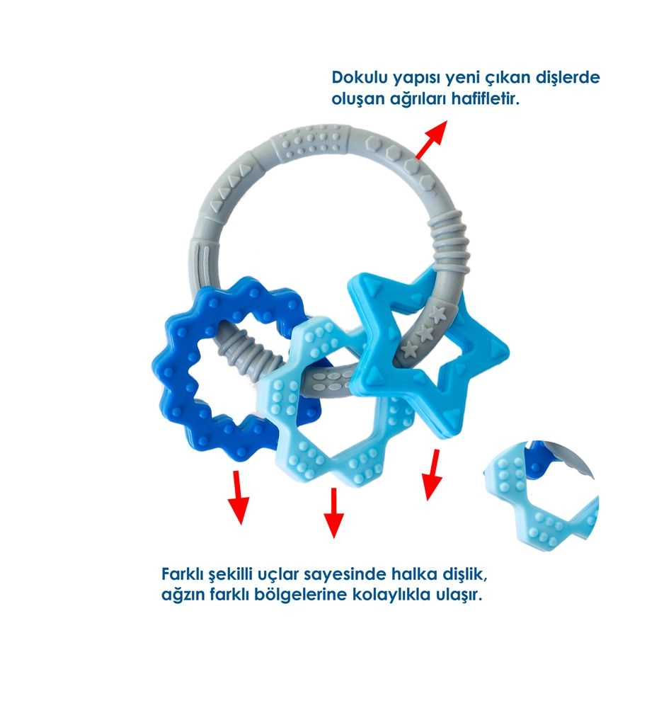 Silicon Ring Teether - 100% food-grade silicone