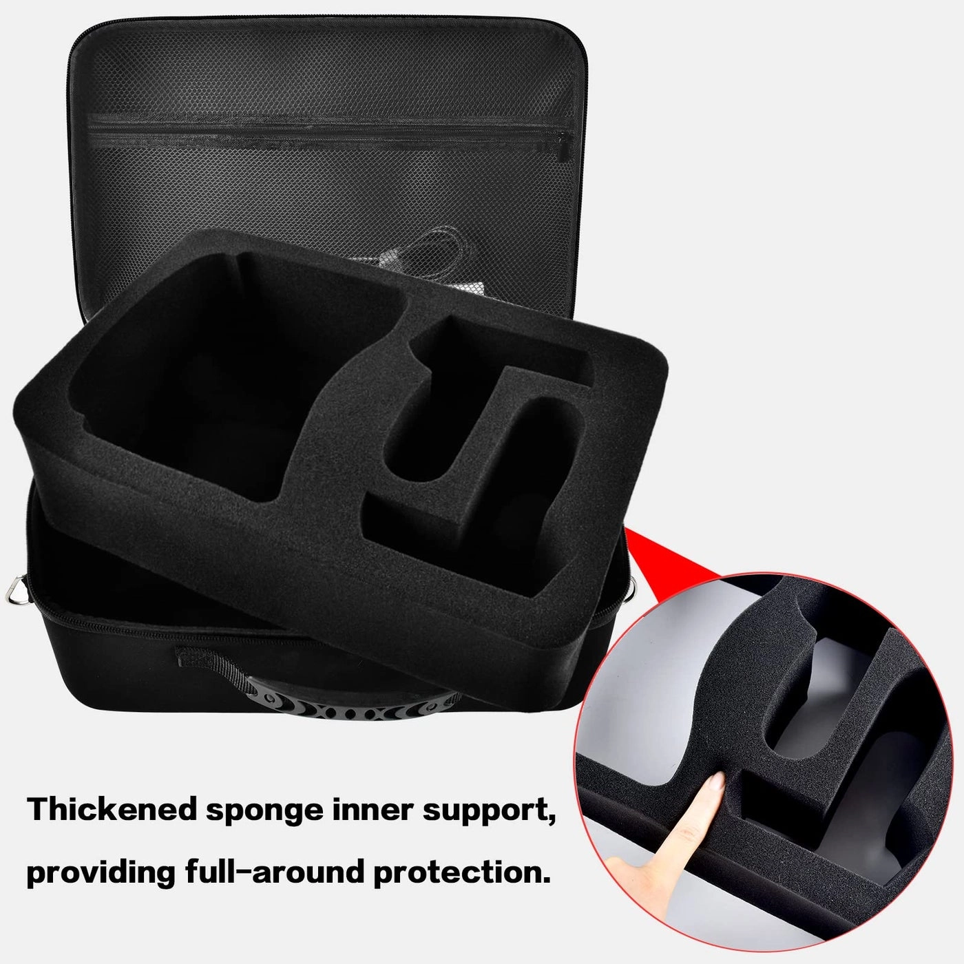 Carrying Case - for Meta Quest 3/Quest 3S/Oculus Quest 2 + Silicone VR Face Cover + Lens Protector + Thumb Grip Cap Covers + Adjustable Shoulder Strap