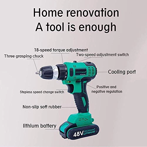 Electric Drill - 48V 1500mAh 2 batteries