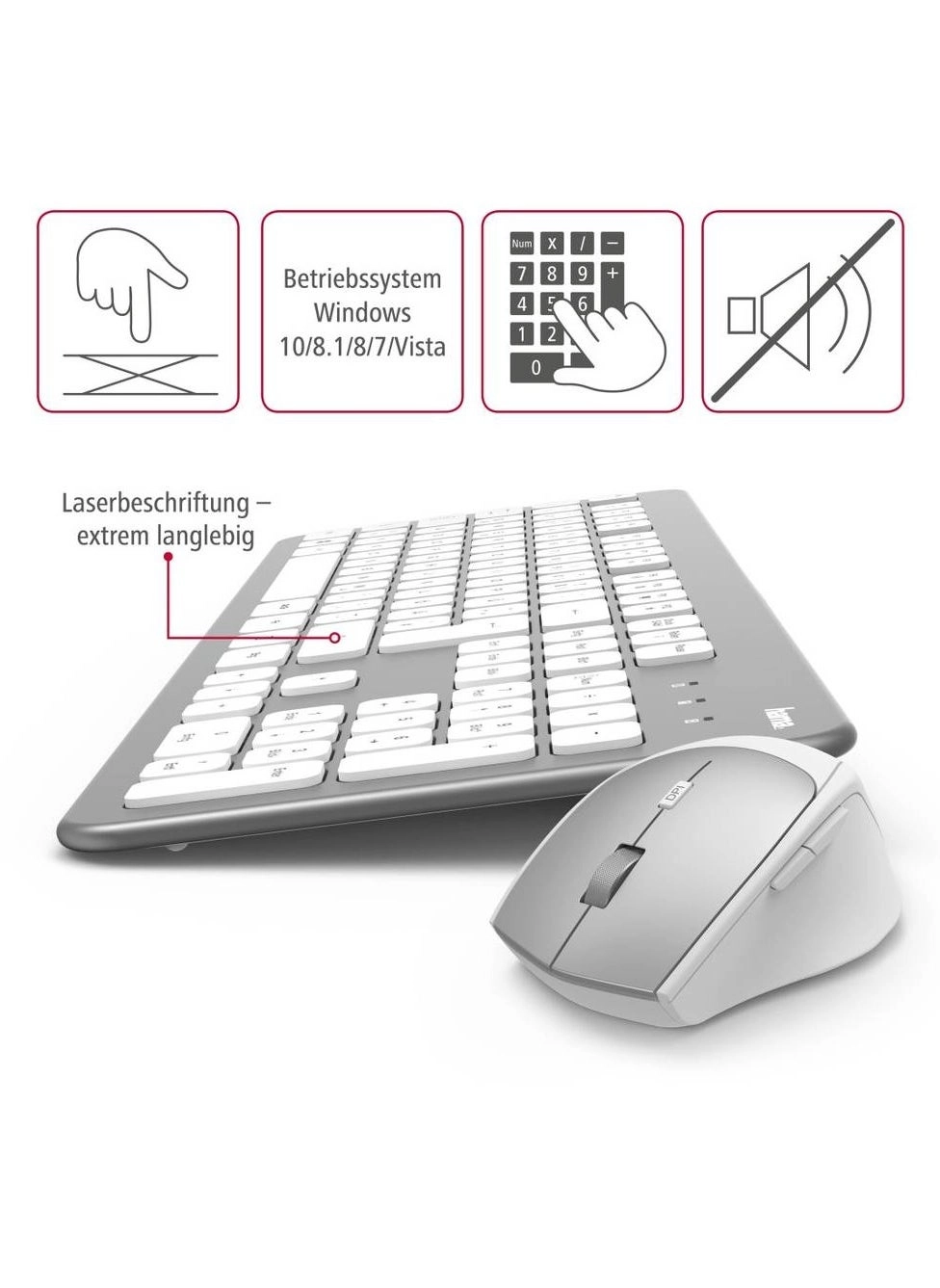 Radio Keyboard and mouse set - QWERTZ Wireless