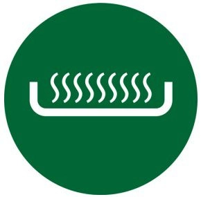 Flat heating element for fast boiling