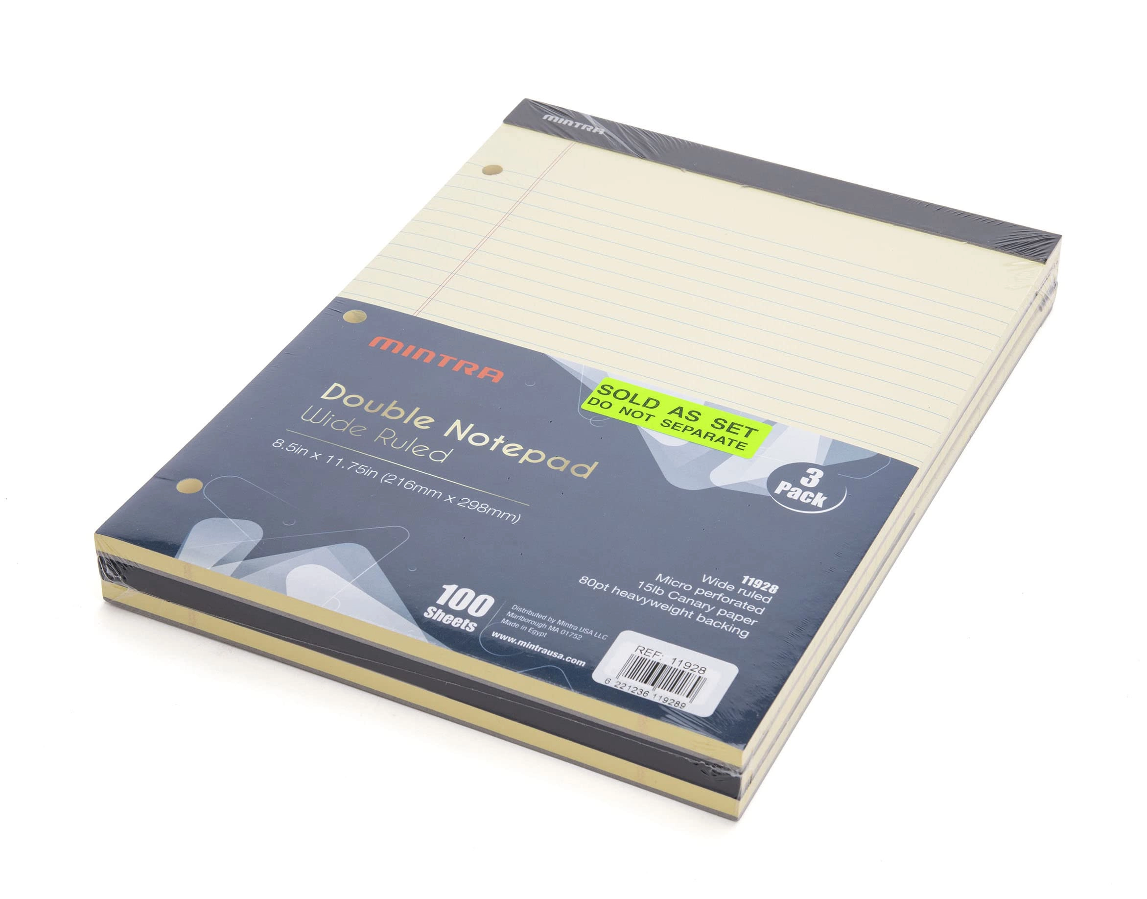 Canary Legal Pads 8.5"x11" Softcover - Lined 50 Pages