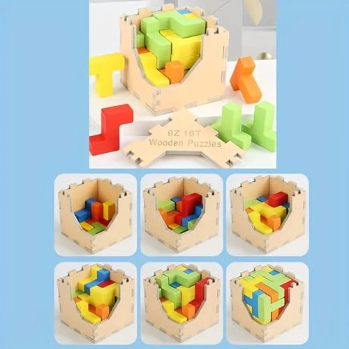 Wooden Building Block Puzzles - 24 months - 4 years 25 pieces