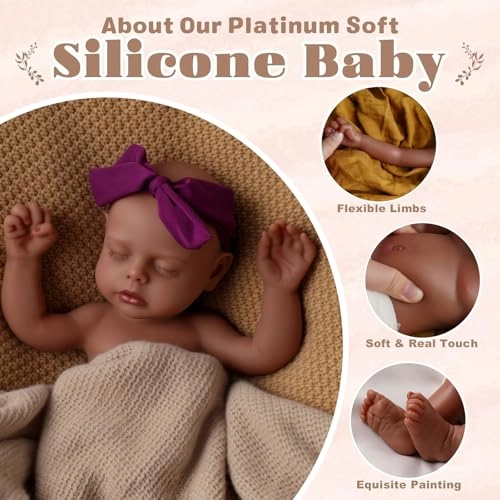Reborn Baby Doll - 16 Inch Full Platinum Silicone Ages 3+
