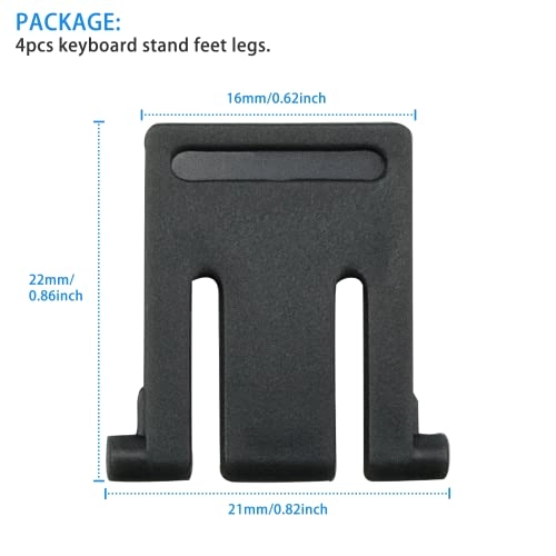 Keyboard Stand Feet Legs Replacement Kit - 4pcs Black