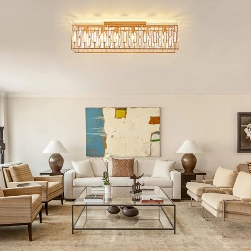 Modern Crystal Ceiling Light - Dimmable