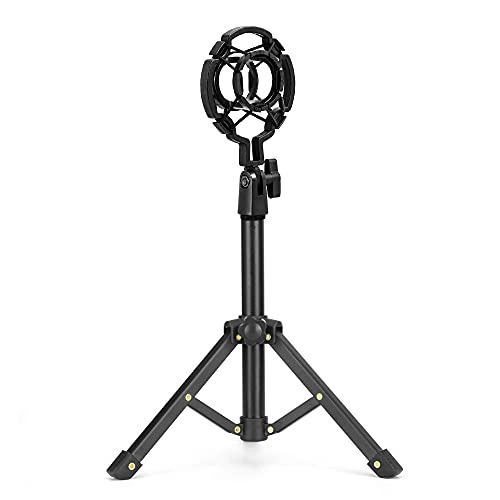 Tabletop Microphone Tripod - metal mic holder 3/8 screw thread