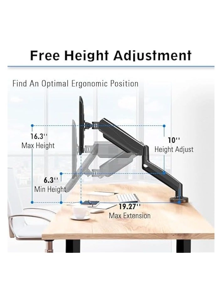 Monitor Mount Arm - Single 20 to 32 inches 75x75mm and 100x100mm