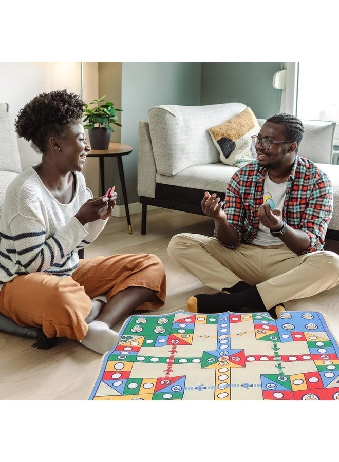 Flying Chess Carpet Mat - Plastic Chess Pieces
