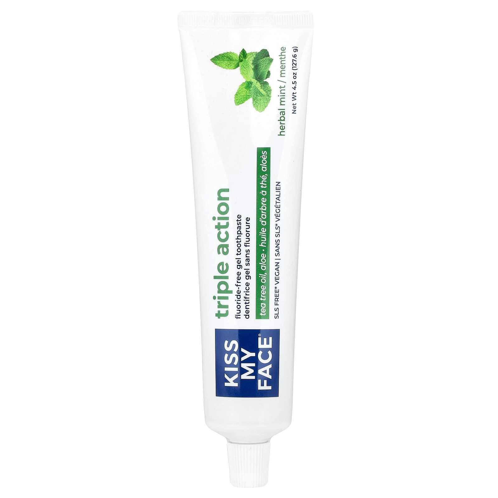 Kiss My Face Triple Action Fluoride-Free Gel Toothpaste - 127.6 g