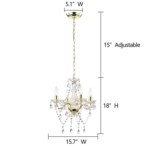 Mini Crystal Chandelier - 17 inches